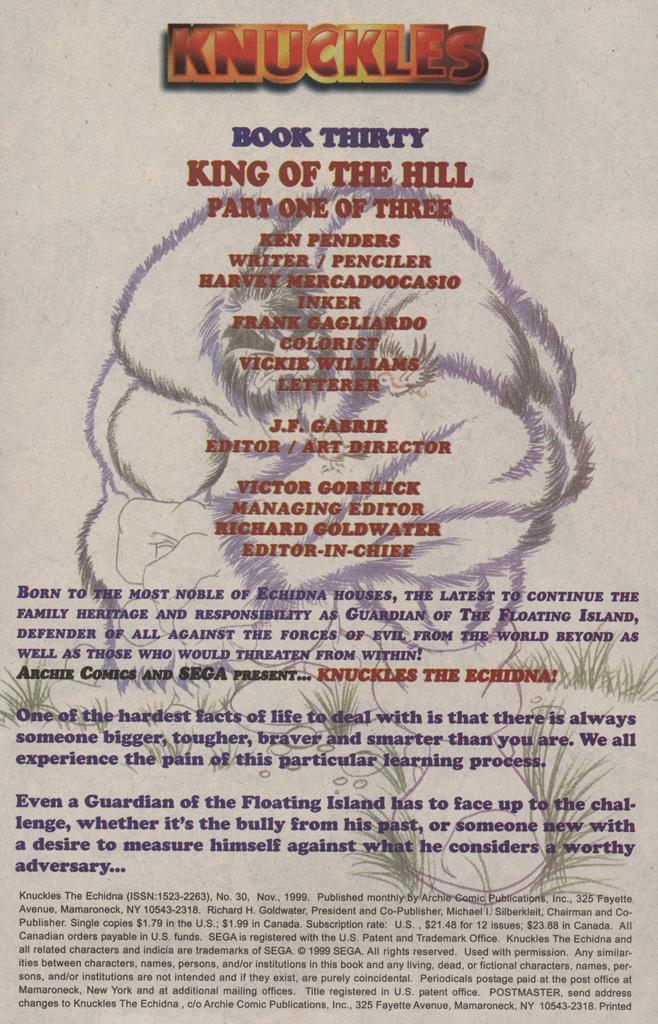 Read online Knuckles the Echidna comic -  Issue #30 - 3