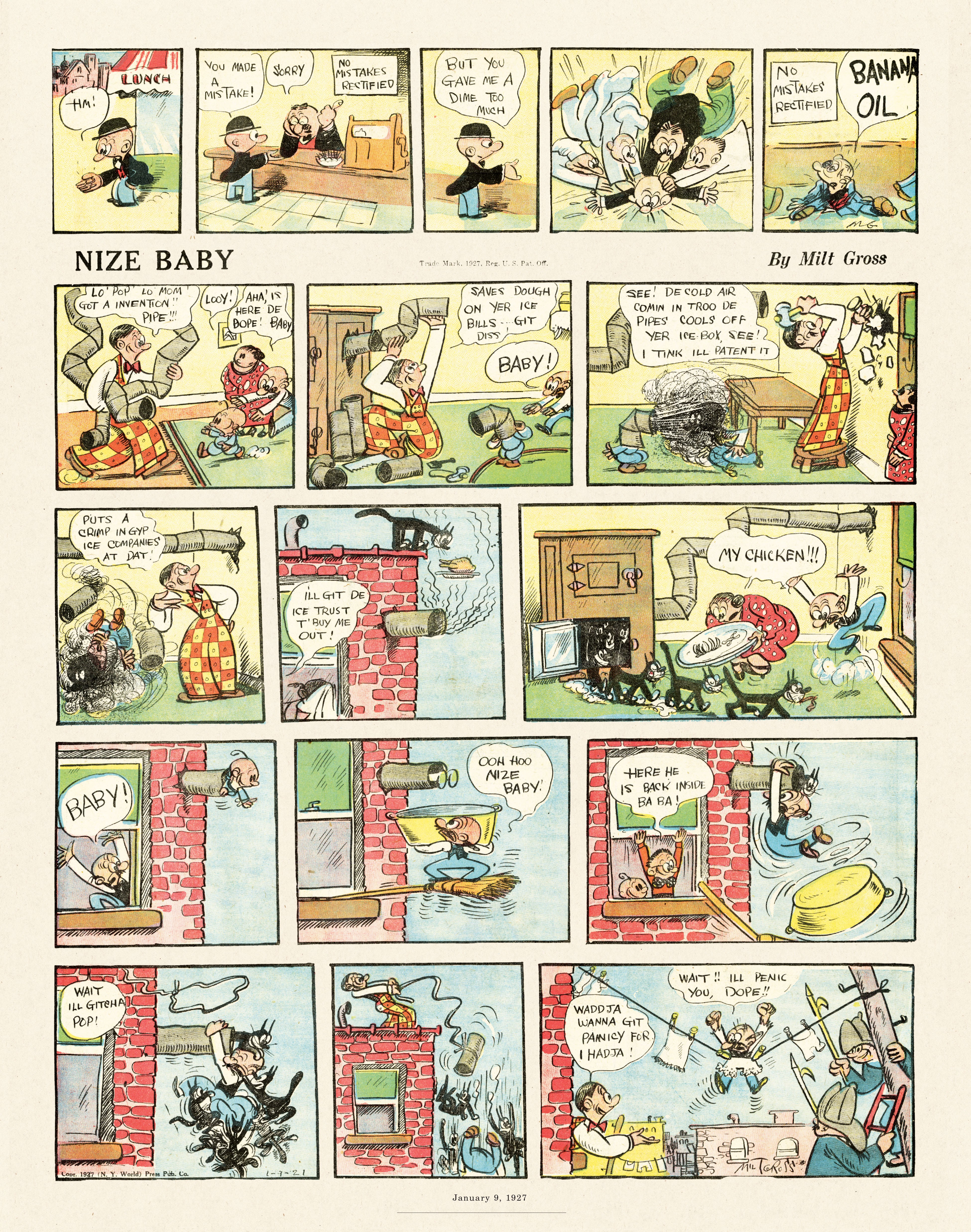 Read online Gross Exaggerations: The Meshuga Comic Strips of Milt Gross comic -  Issue # TPB - 30