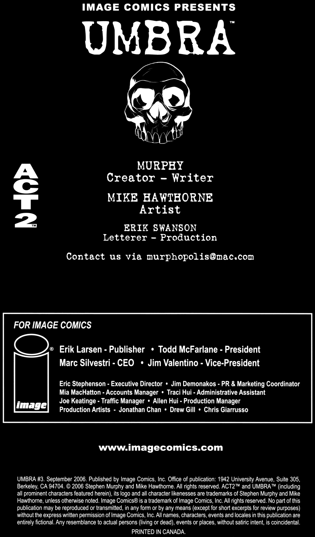 Read online Umbra comic -  Issue #3 - 2