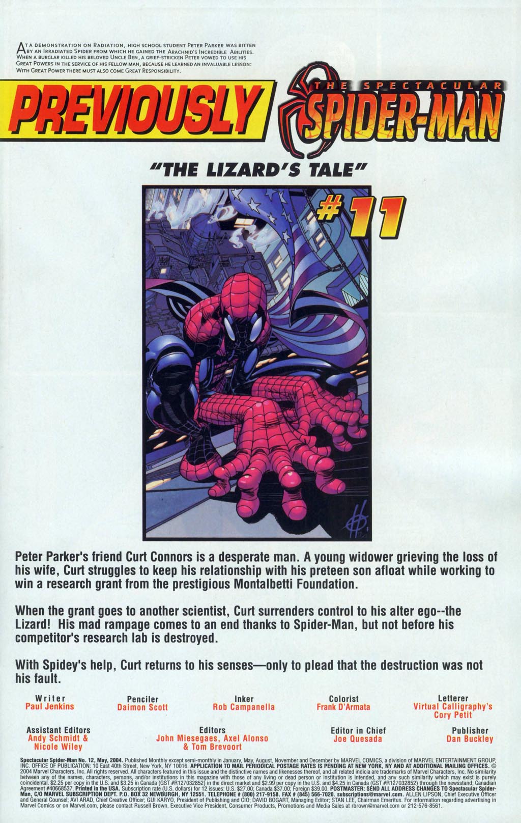 Read online The Spectacular Spider-Man (2003) comic -  Issue #12 - 2