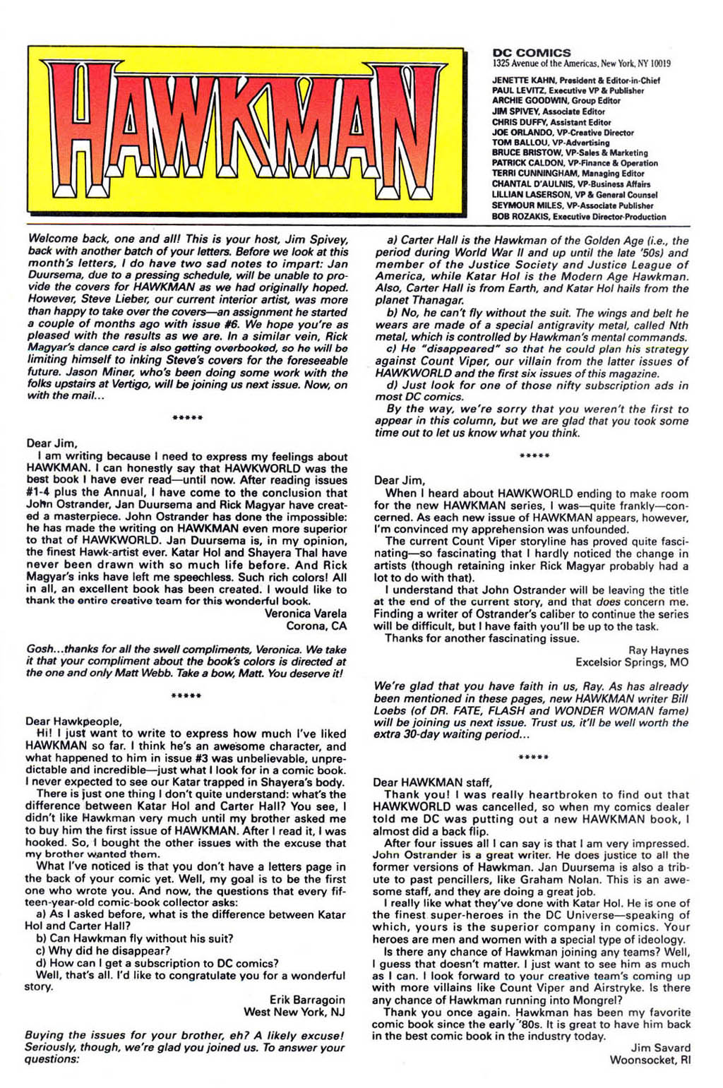 Hawkman (1993) Issue #8 #11 - English 24
