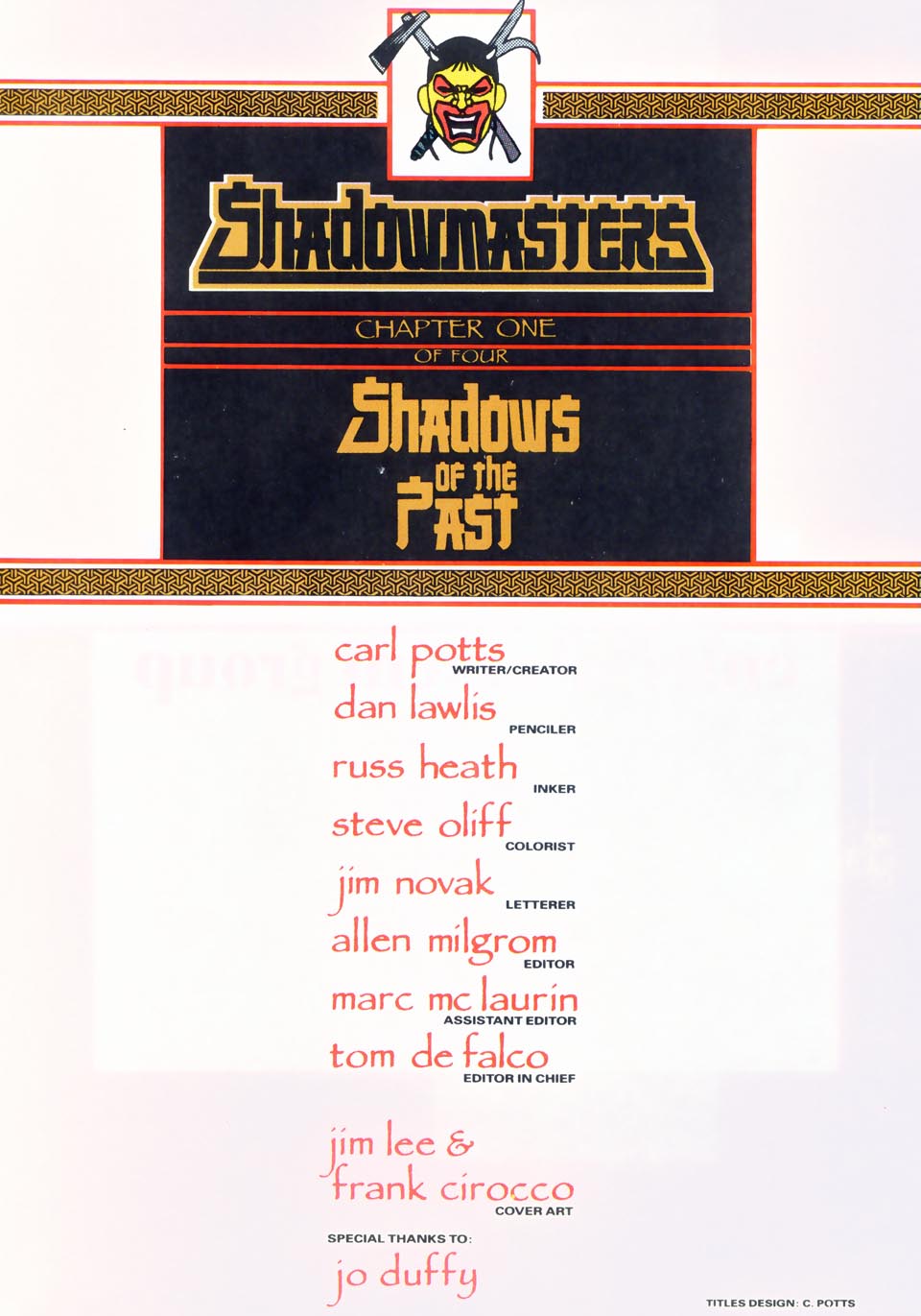 Read online Shadowmasters comic -  Issue #1 - 2
