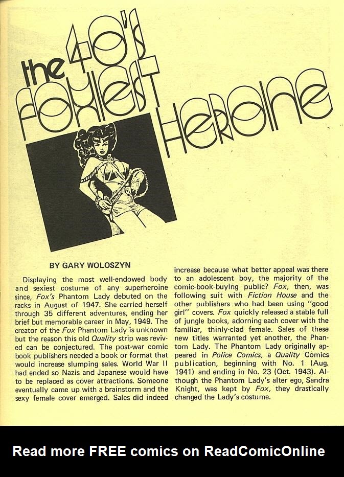 Read online The Fox Features Phantom Lady Comic Book Index comic -  Issue # Full - 15