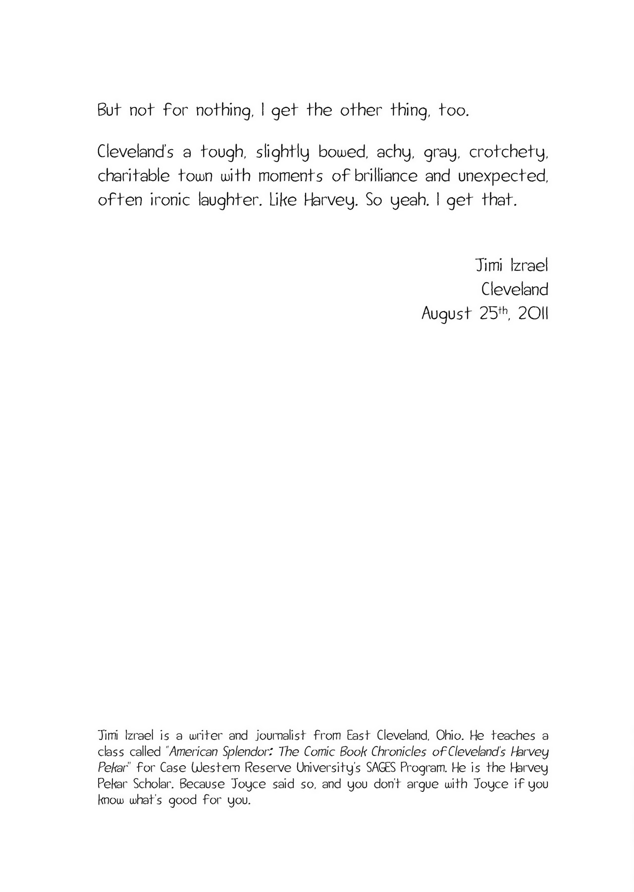 Read online Harvey Pekar's Cleveland comic -  Issue # TPB - 125