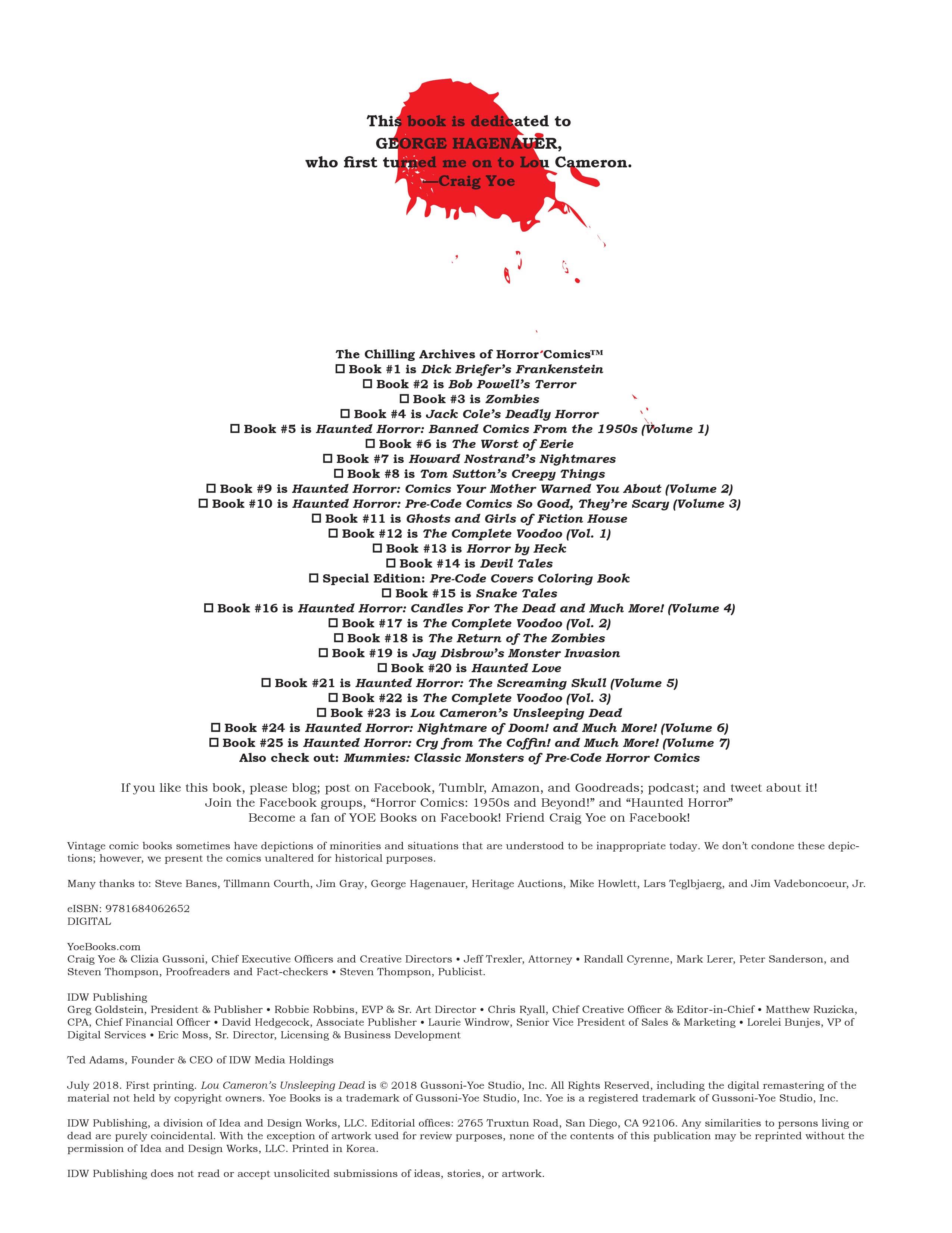 Read online Lou Cameron's Unsleeping Dead comic -  Issue # TPB - 4