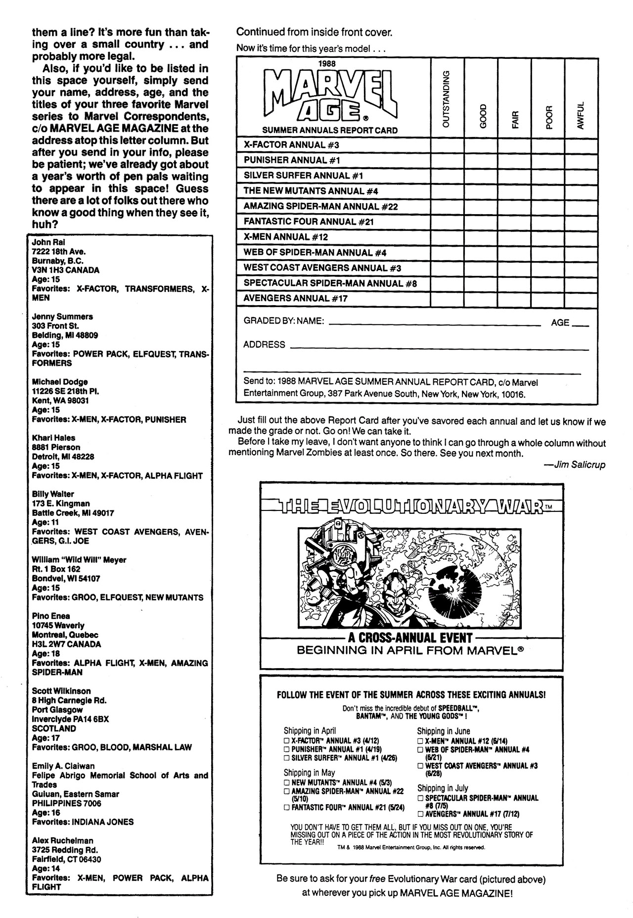 Read online Marvel Age comic -  Issue #65 - 33