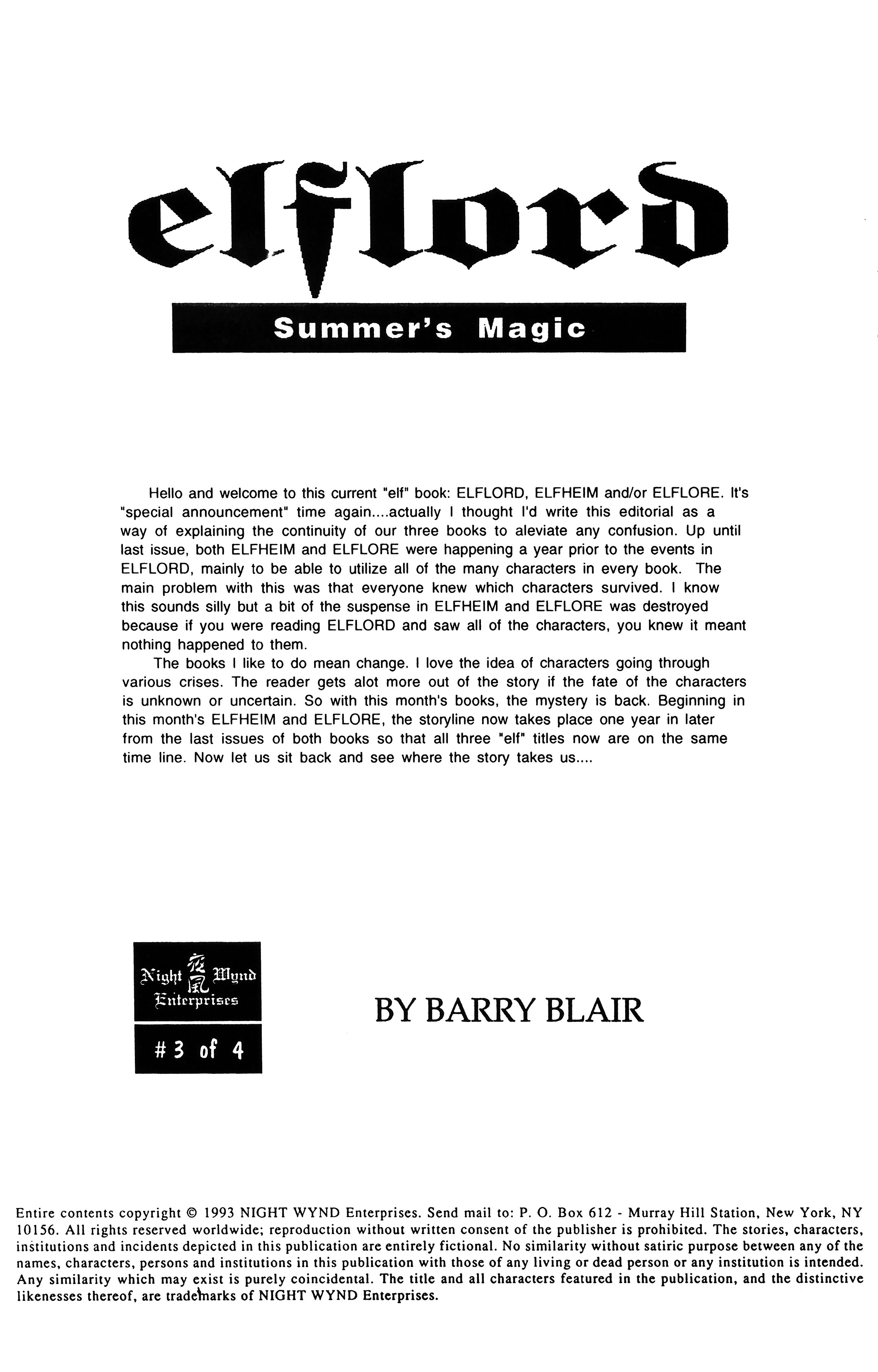 Read online Elflord: Summer's Magic comic -  Issue #3 - 2