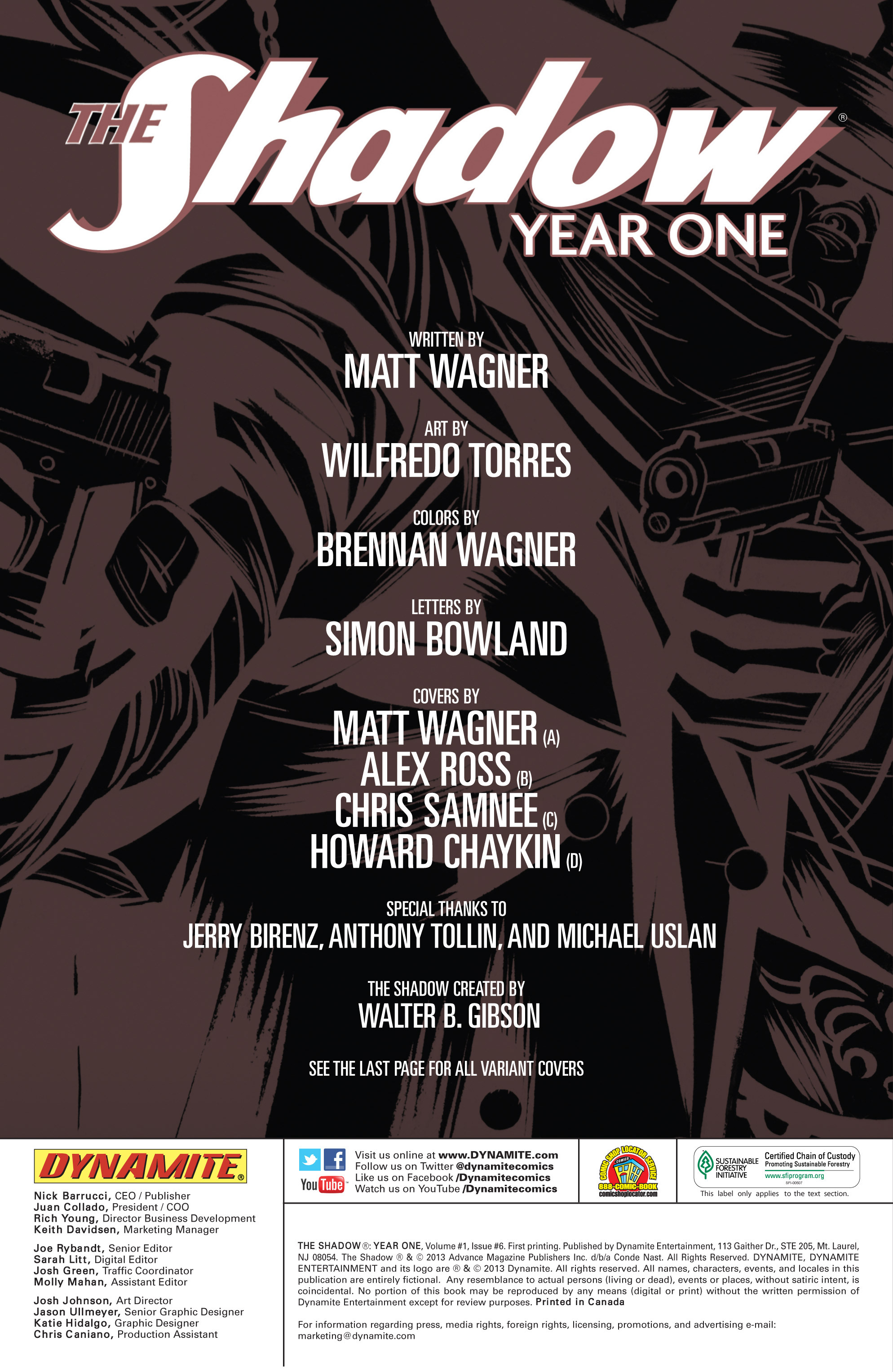 Read online The Shadow: Year One comic -  Issue #6 - 6