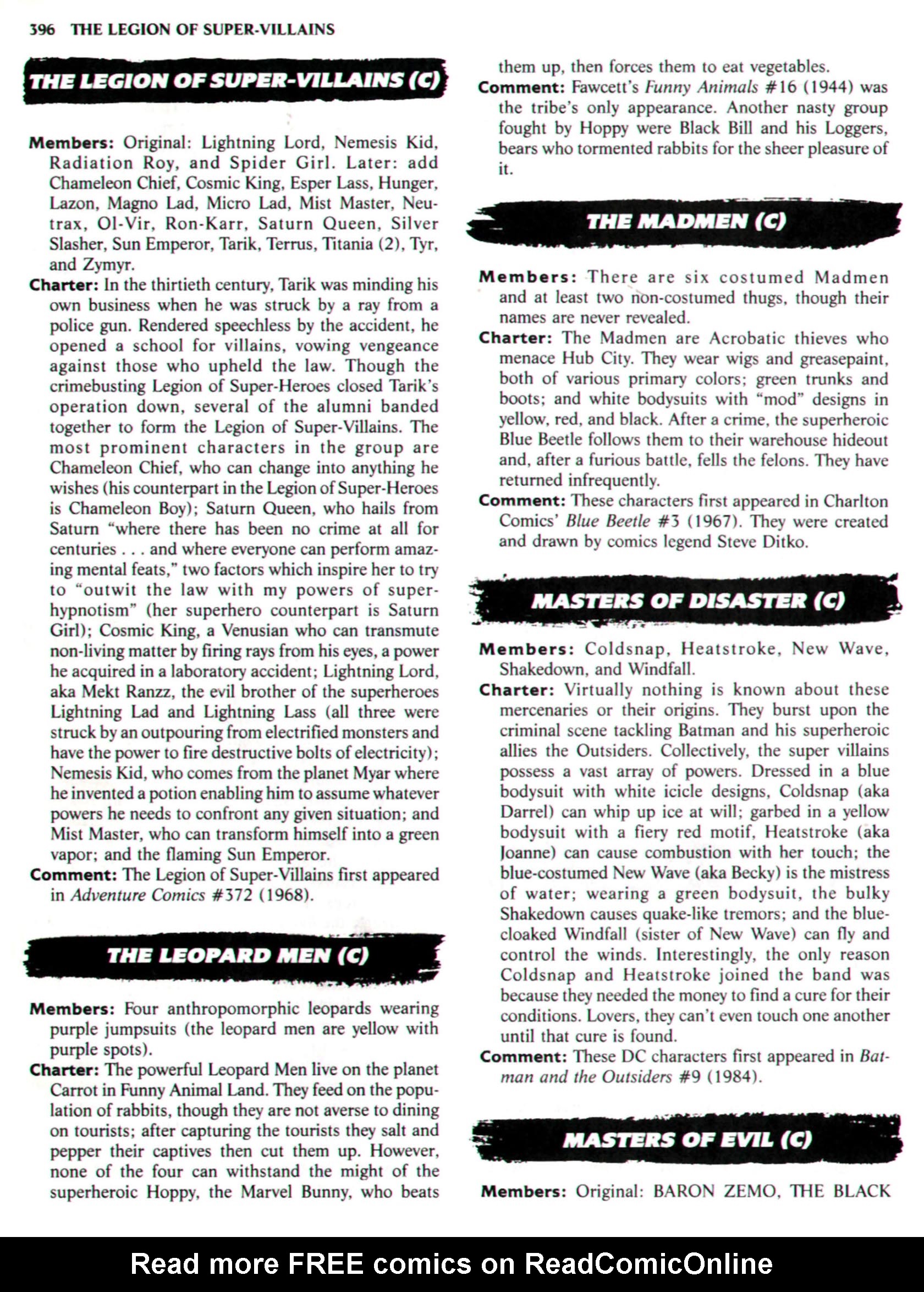 Read online The Encyclopedia of Super Villains comic -  Issue # TPB (Part 2) - 186