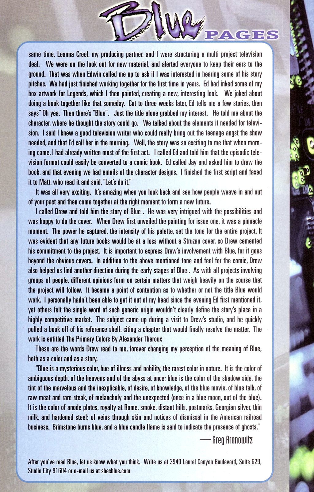 Read online Blue comic -  Issue #1 - 28