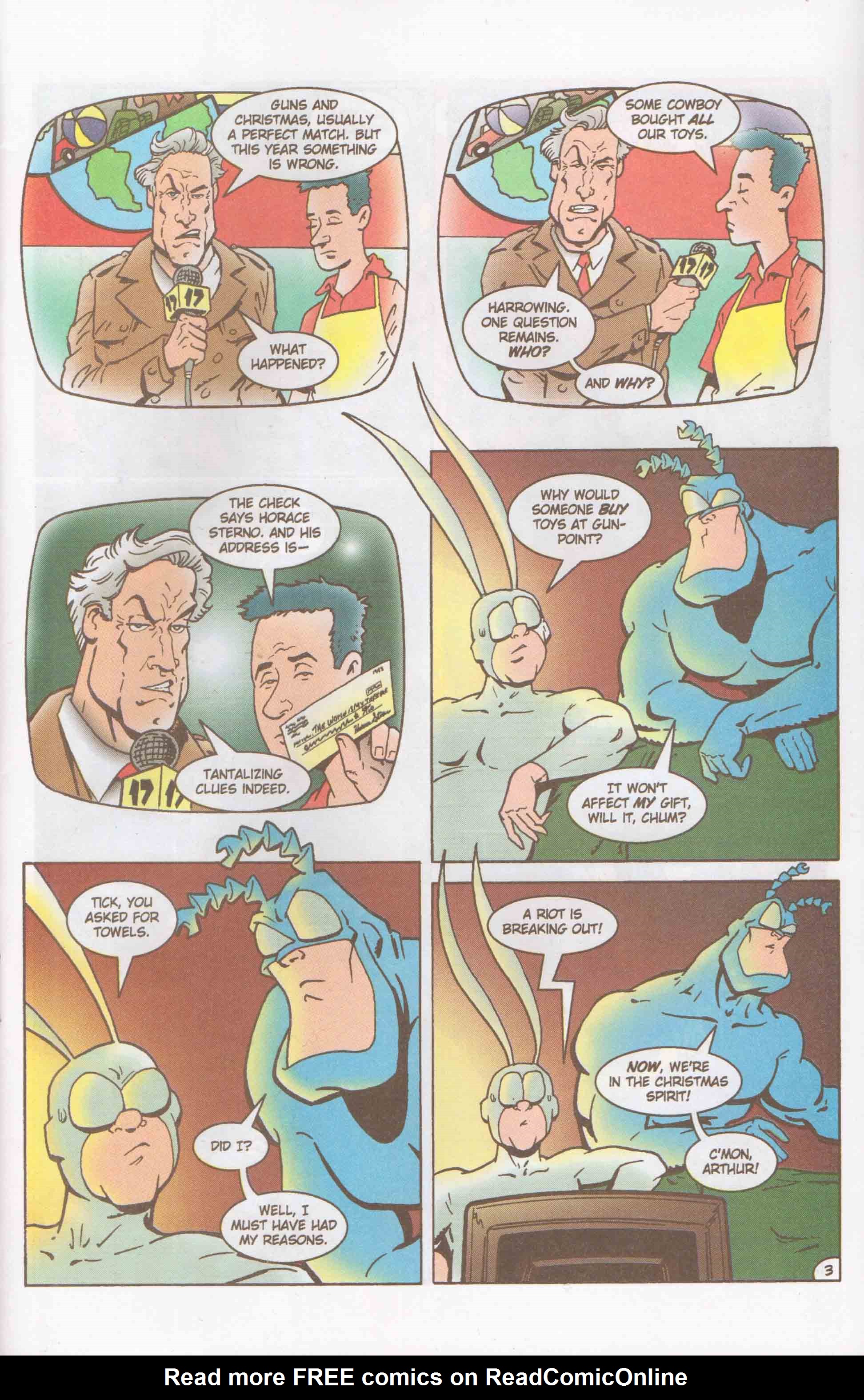 Read online The Tick: Big Red-N-Green Christmas Spectacle comic -  Issue # Full - 5