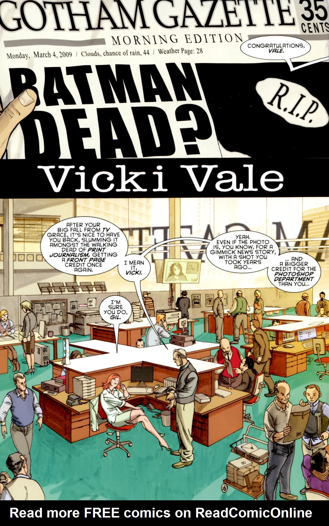 Read online Gotham Gazette comic -  Issue # Issue Batman Dead - 3