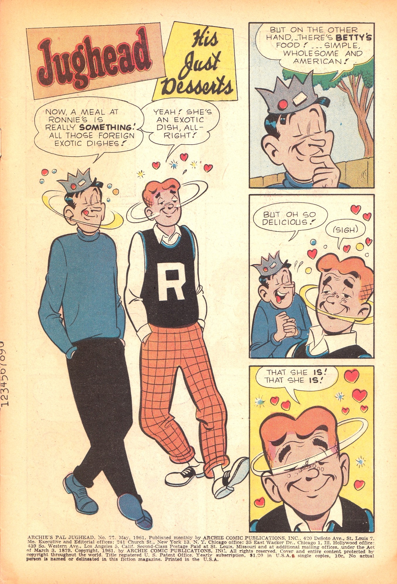 Read online Archie's Pal Jughead comic -  Issue #72 - 3