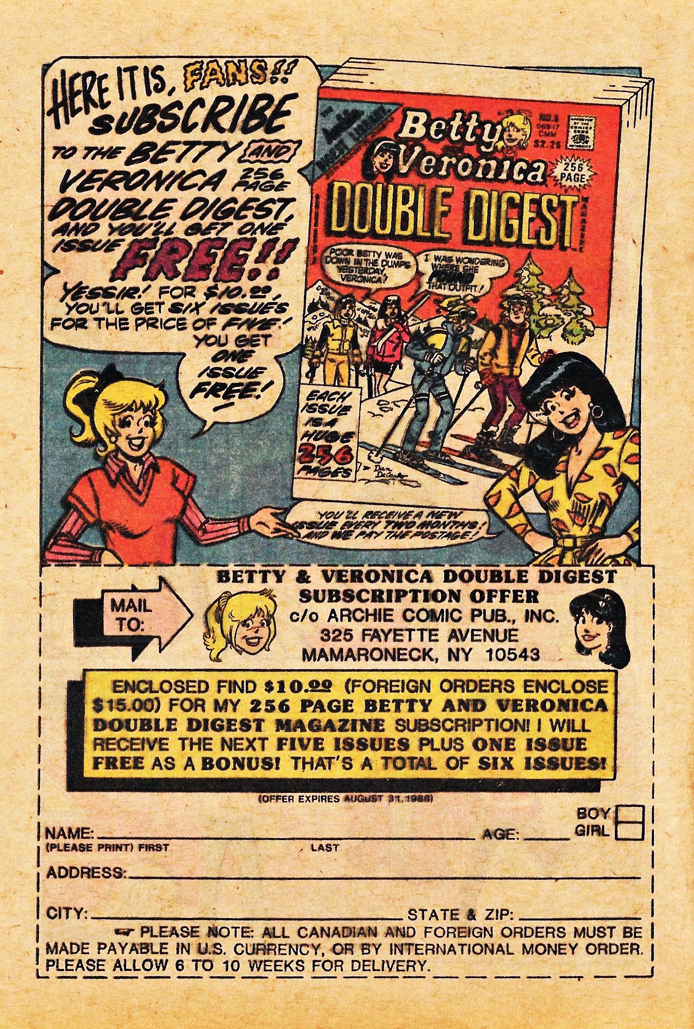Read online Betty and Veronica Digest Magazine comic -  Issue #30 - 12