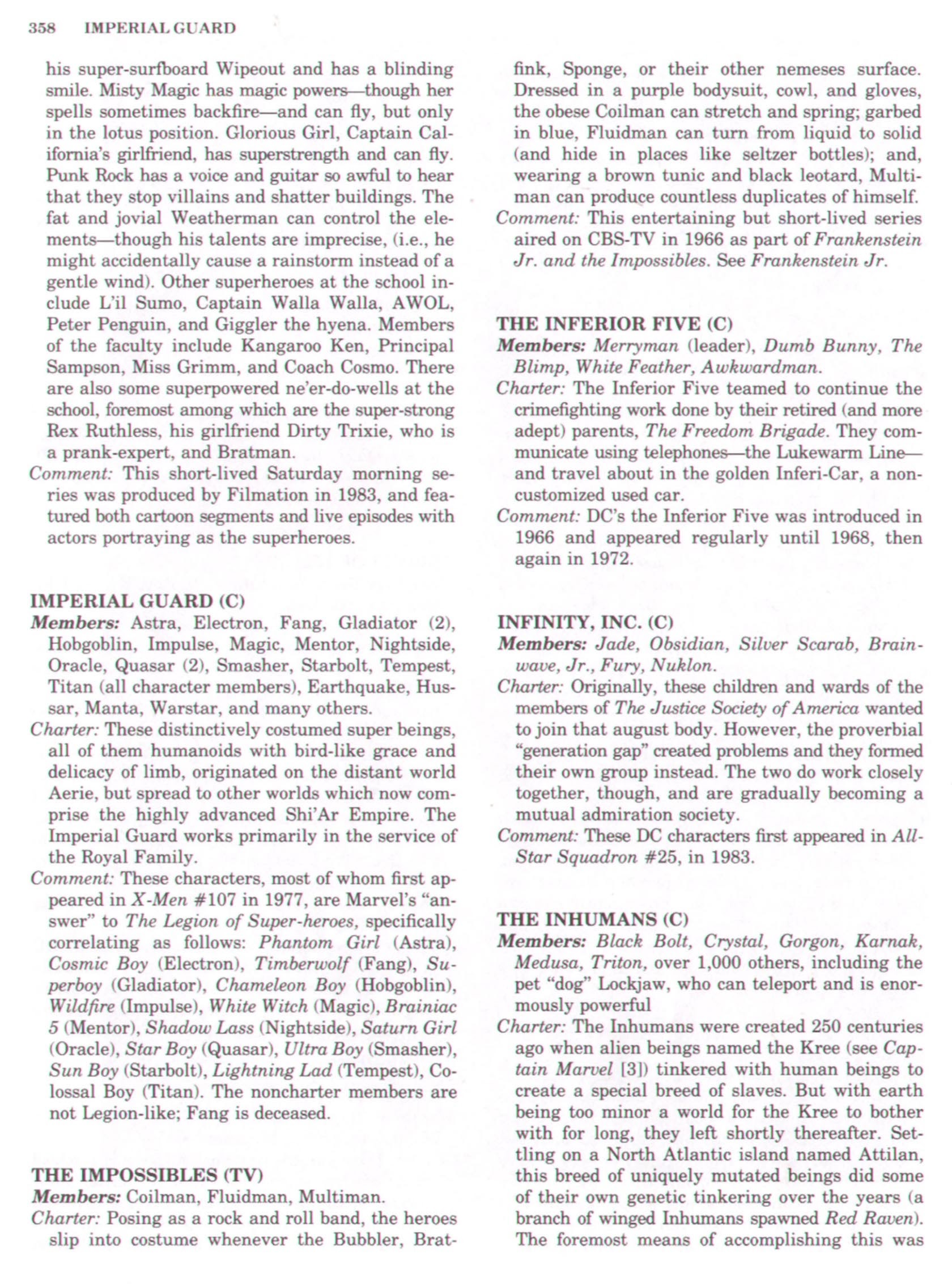 Read online The Encyclopedia of Superheroes comic -  Issue # TPB (Part 5) - 1