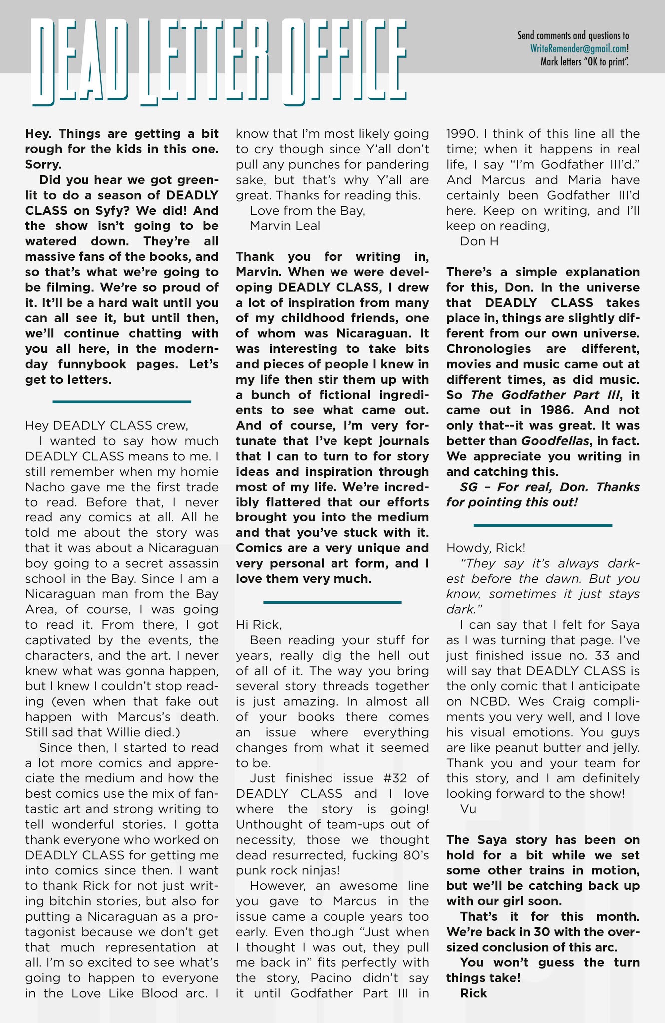 Read online Deadly Class comic -  Issue #34 - 25