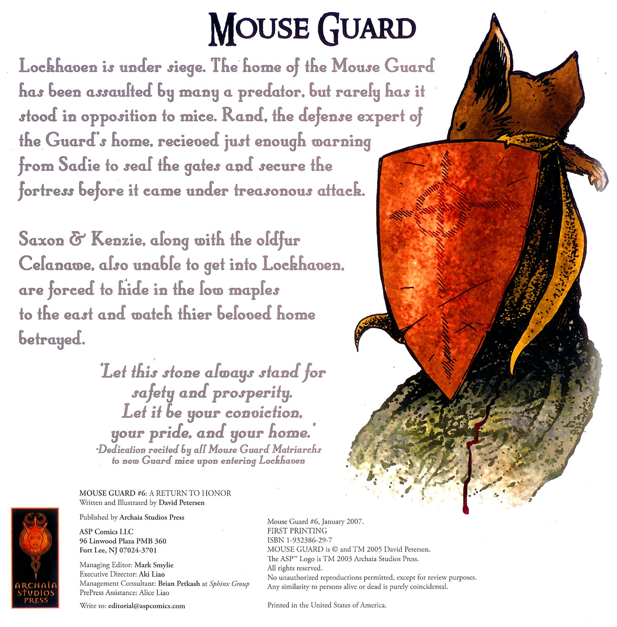 Read online Mouse Guard comic -  Issue #6 - 2