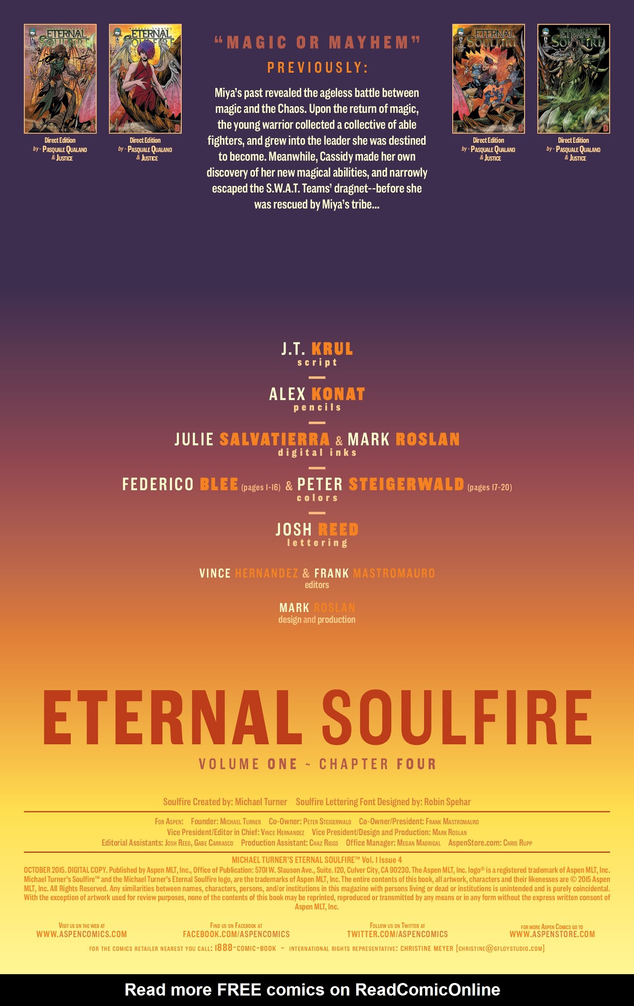 Read online Michael Turner's Eternal Soulfire comic -  Issue #4 - 6