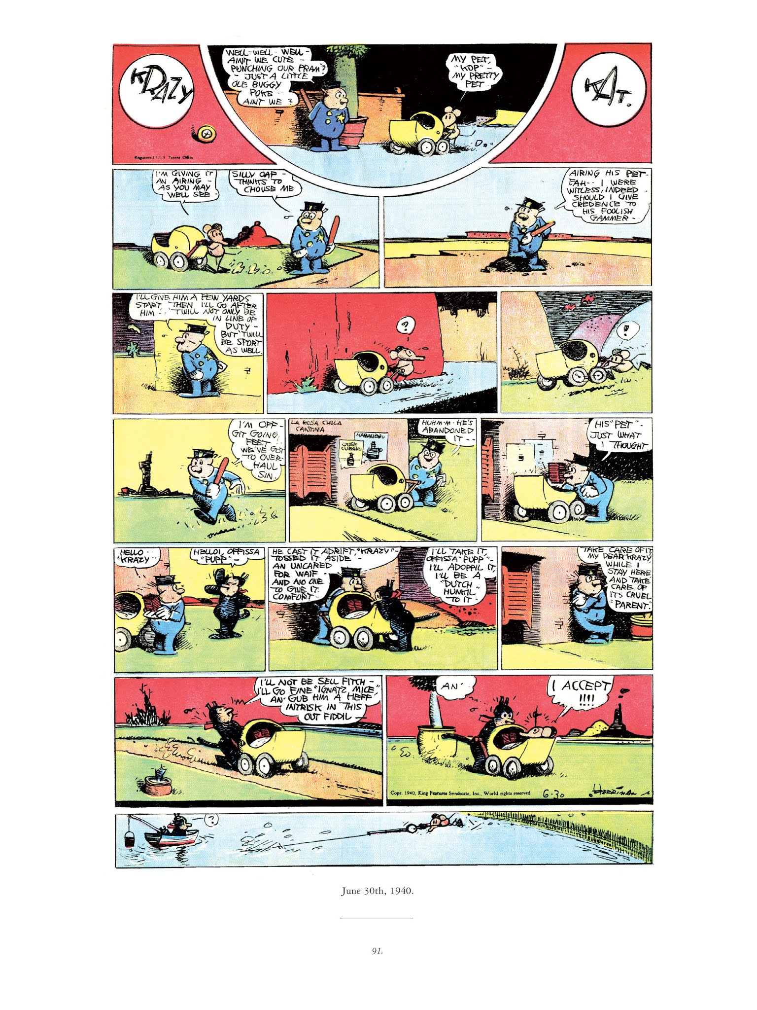 Read online Krazy & Ignatz comic -  Issue # TPB 11 - 91