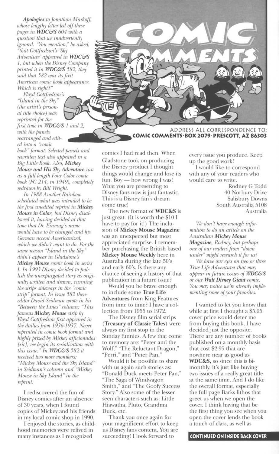 Read online Walt Disney's Comics and Stories comic -  Issue #605 - 2