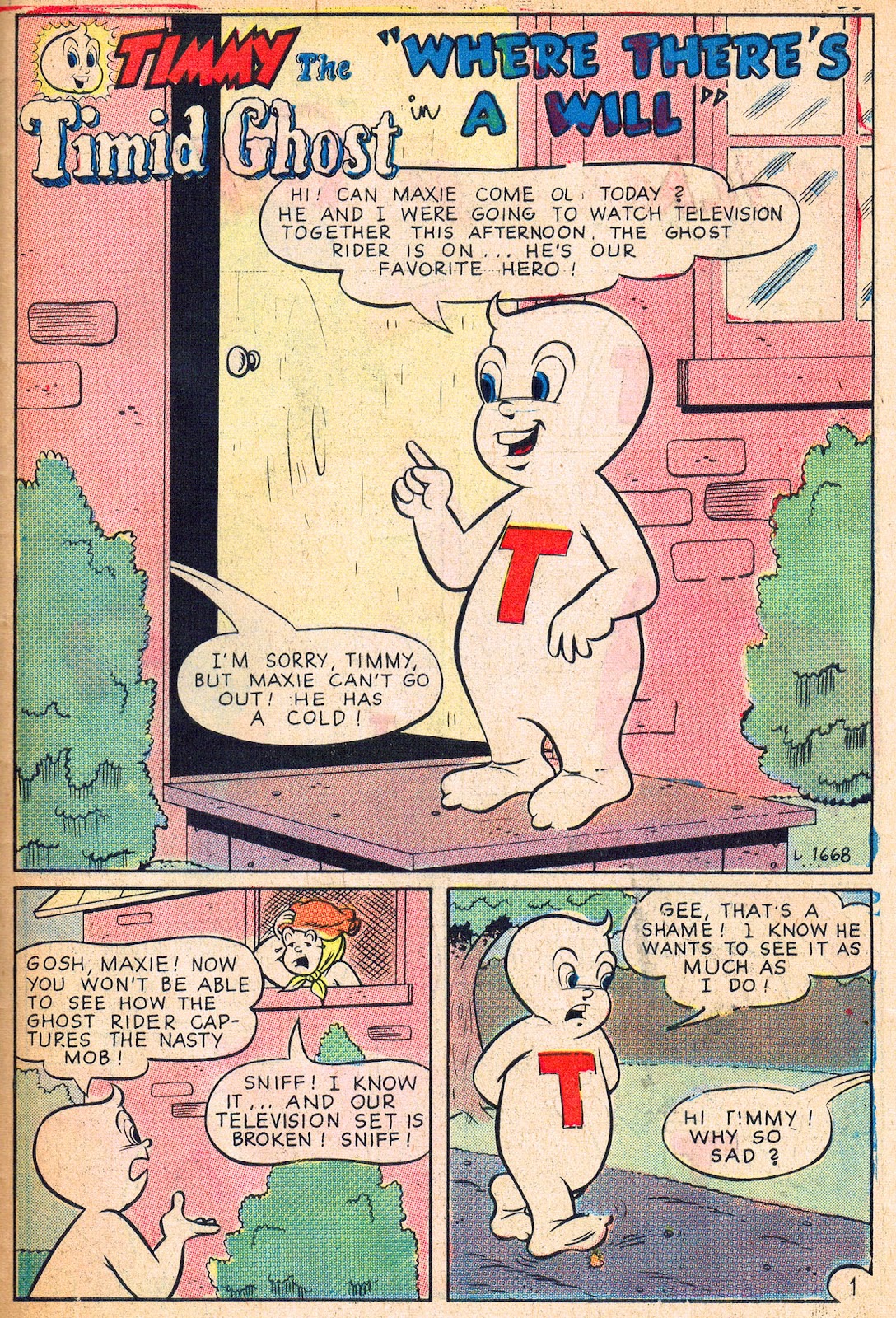 Read Online Timmy The Timid Ghost Comic Issue 7