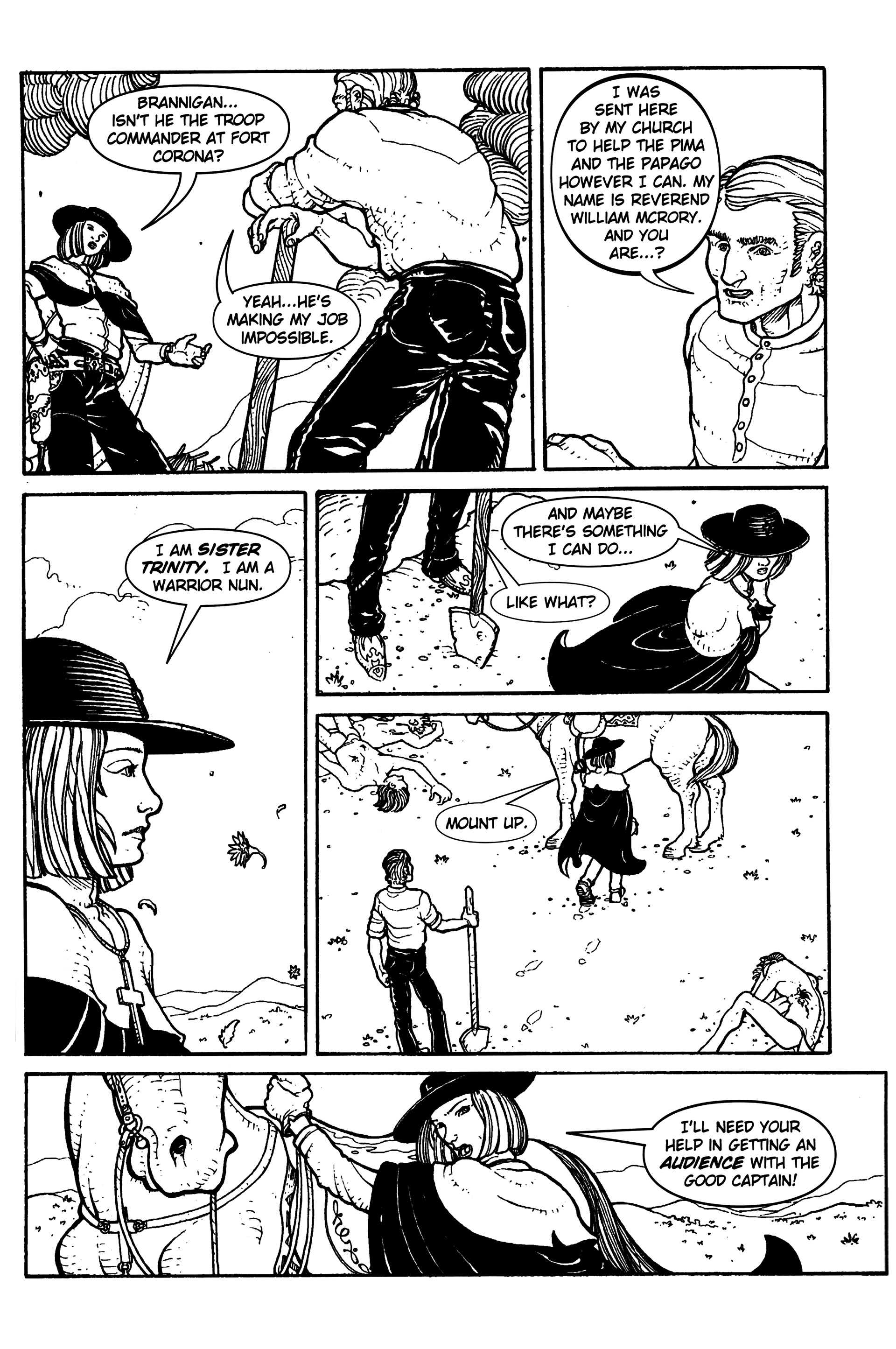 Read online Warrior Nun: Black & White comic -  Issue #12 - 6