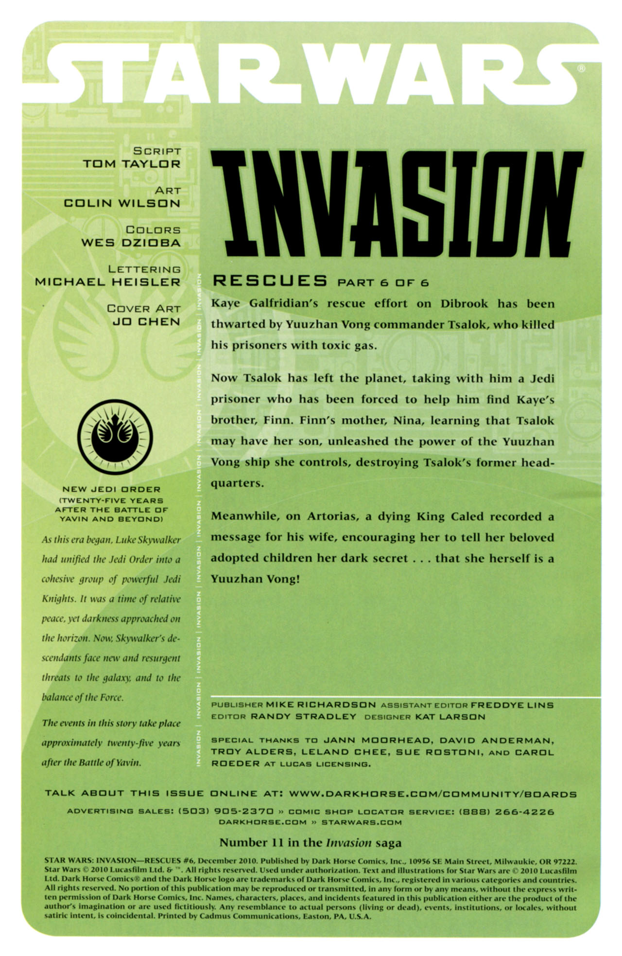 Read online Star Wars: Invasion - Rescues comic -  Issue #6 - 2