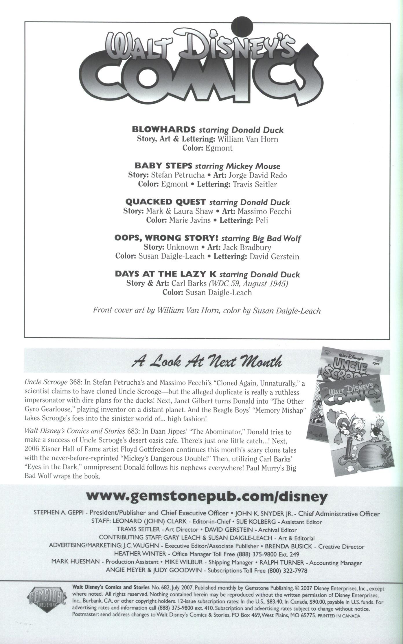 Read online Walt Disney's Comics and Stories comic -  Issue #682 - 2