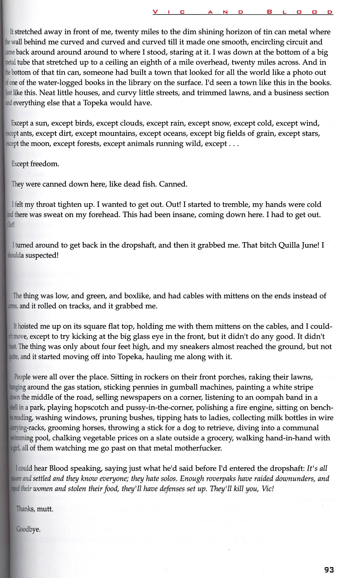 Read online Vic and Blood comic -  Issue # TPB - 94