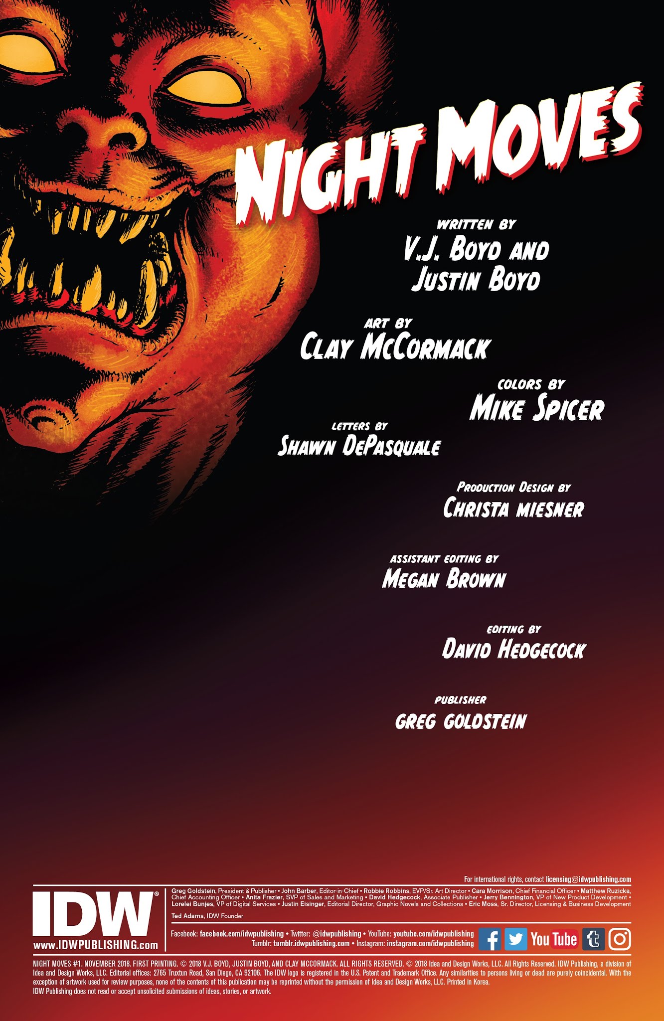 Read online Night Moves comic -  Issue #1 - 2