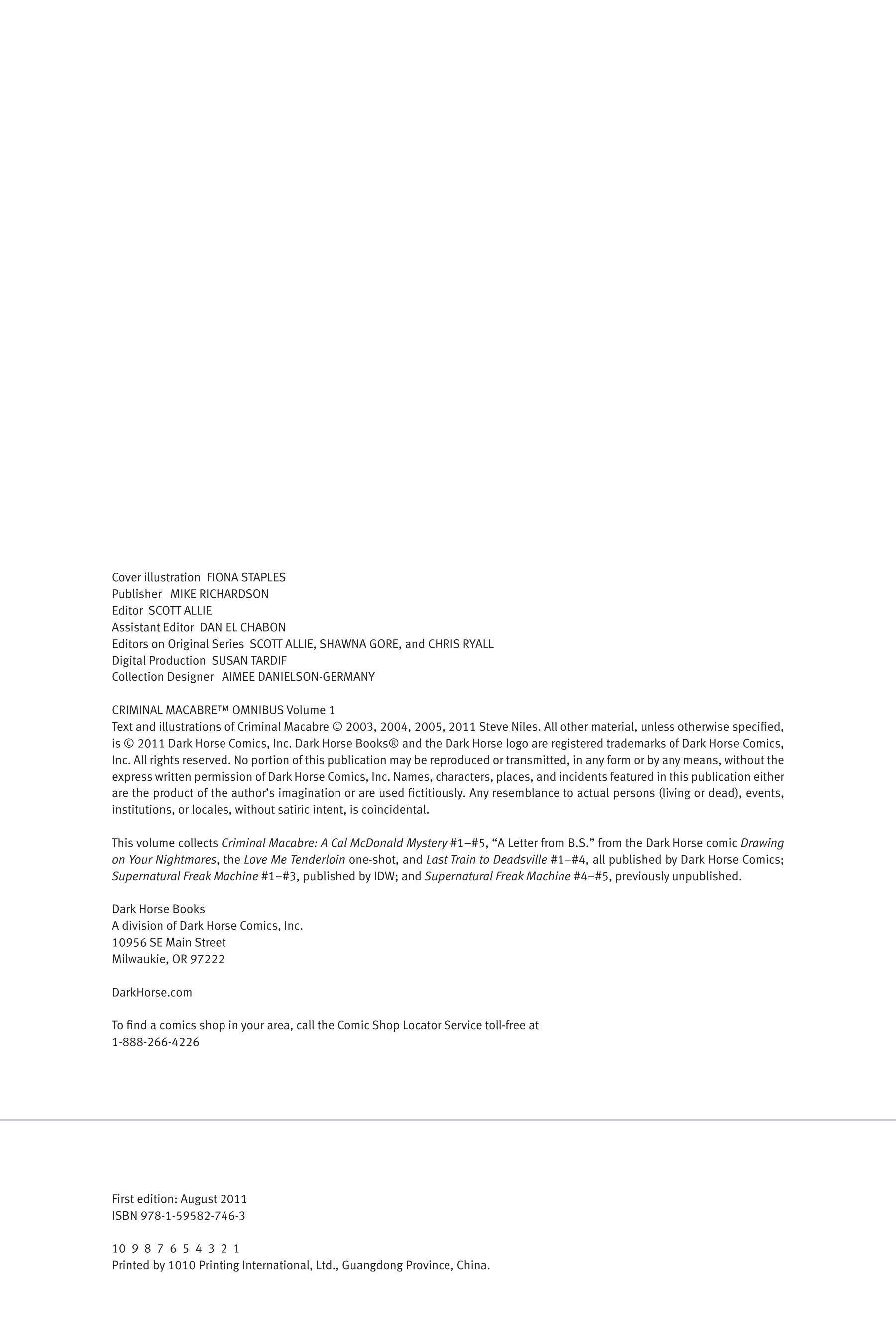 Read online Criminal Macabre Omnibus comic -  Issue # TPB 1 - 6