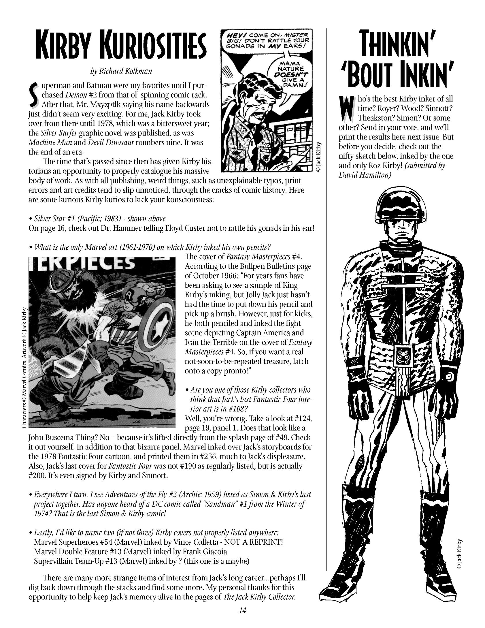 Read online The Jack Kirby Collector comic -  Issue #2 - 14
