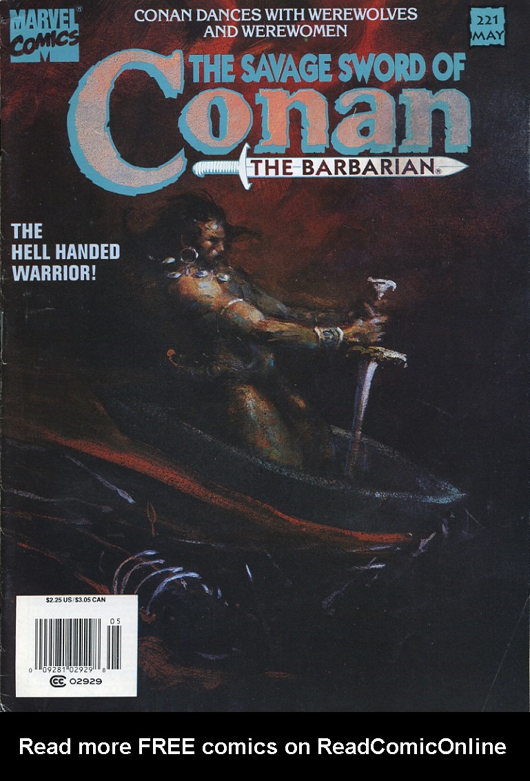 Read online The Savage Sword Of Conan comic -  Issue #221 - 1