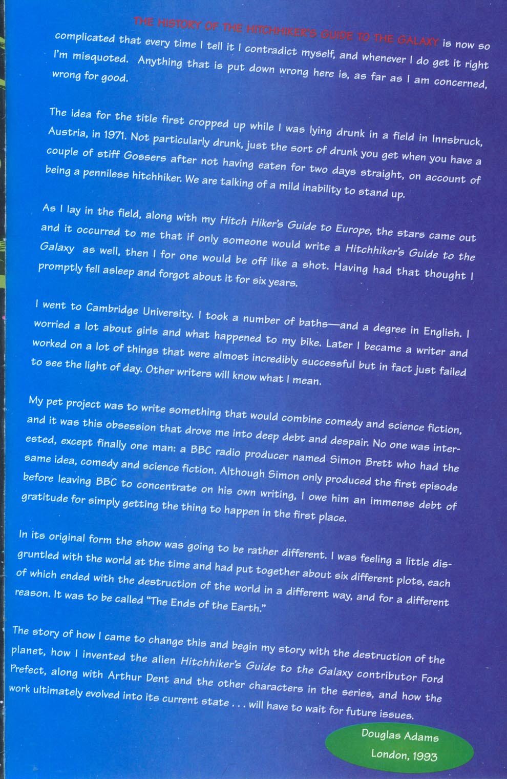 Read online Hitchhiker's Guide to the Galaxy comic -  Issue #1 - 5