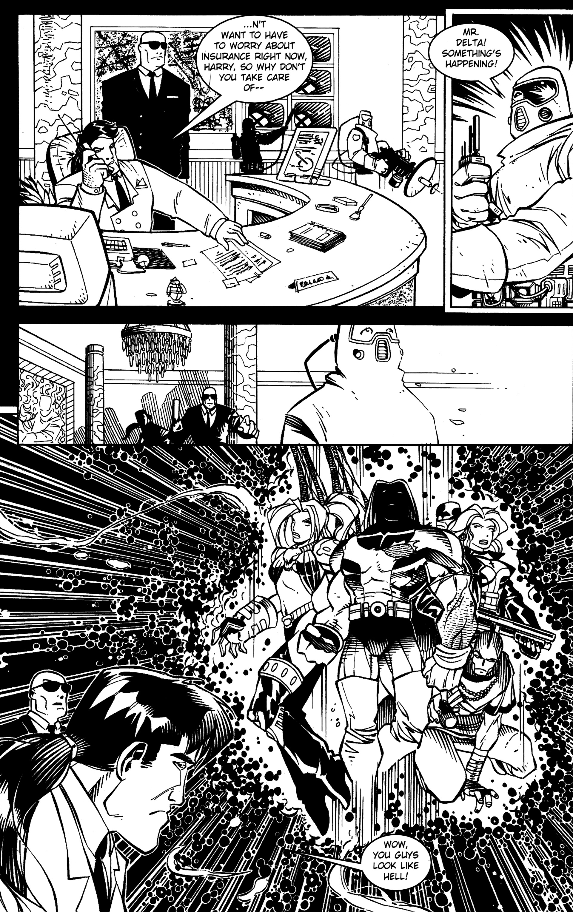 Read online Warrior Nun: Black & White comic -  Issue #16 - 18