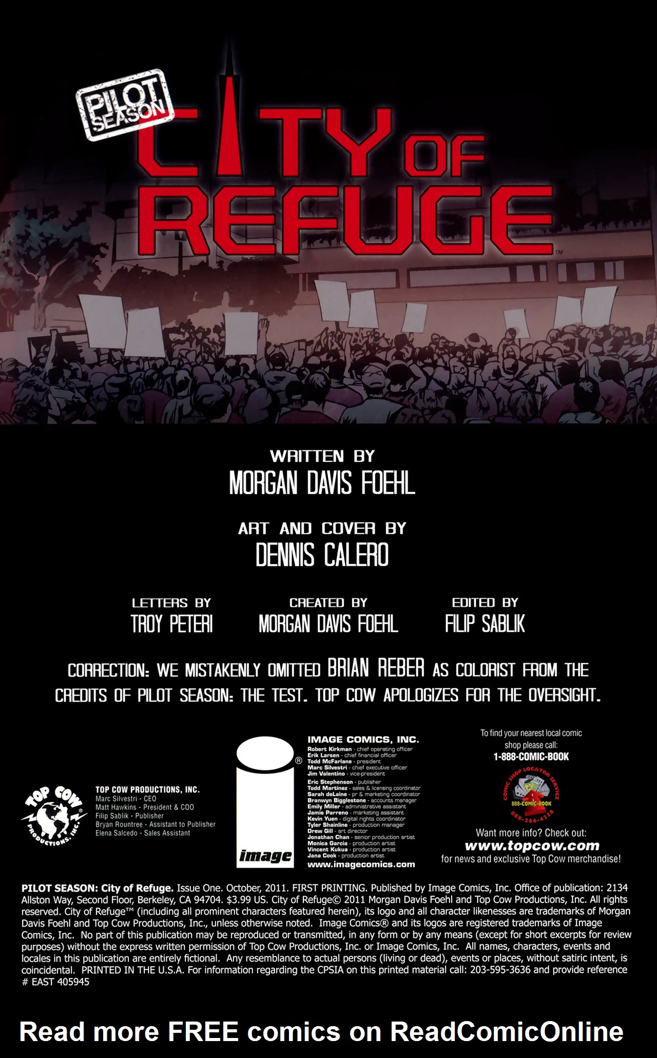 Read online Pilot Season 2011 comic -  Issue # Issue City Of Refuge - 2