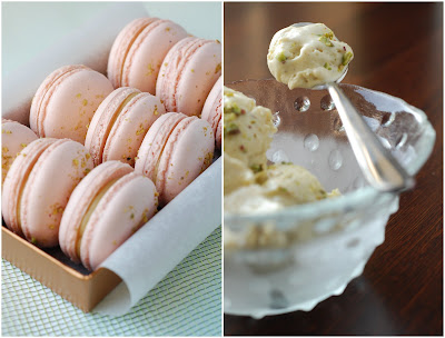 What Eric actually wanted for Valentine's day, Arabesque macarons and pistachio ice cream