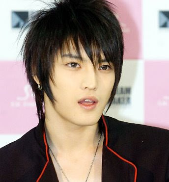 asian male hairstyle:long hairstyle design, straight with bangs