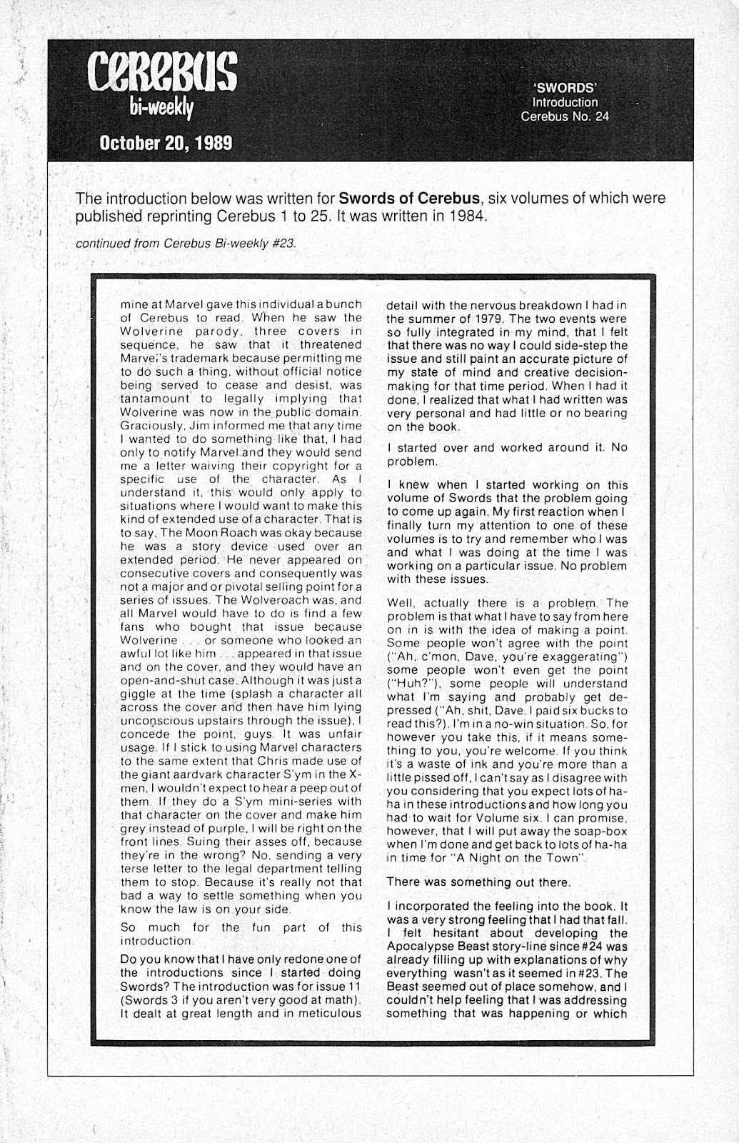 Cerebus issue 24 - Page 3