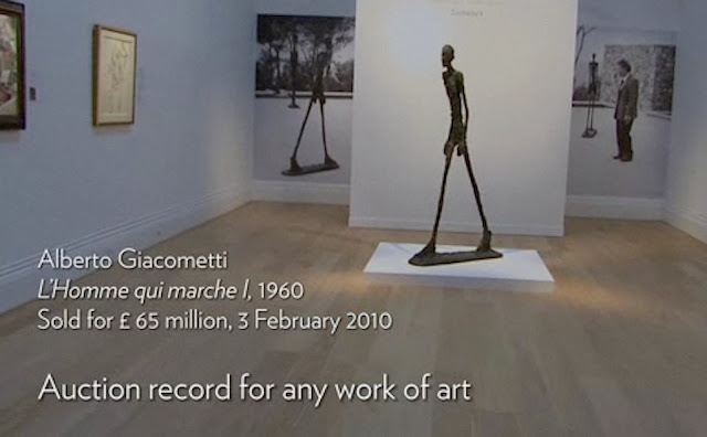 Alberto Giacometti’s Walking Man I, Sculpture sold by Sotheby's London for $104 million