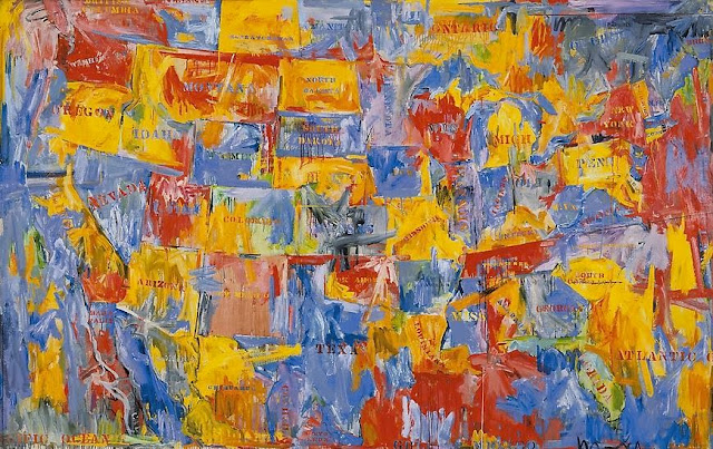 Jasper Johns, Map, 1961 in the Collection of MoMA