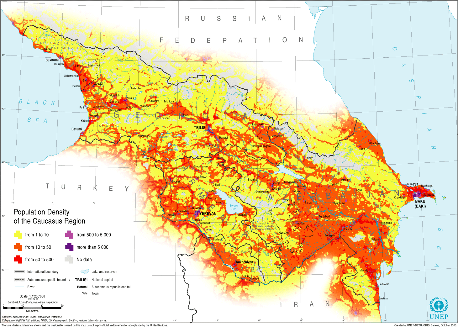 Плотность населения северо кавказского