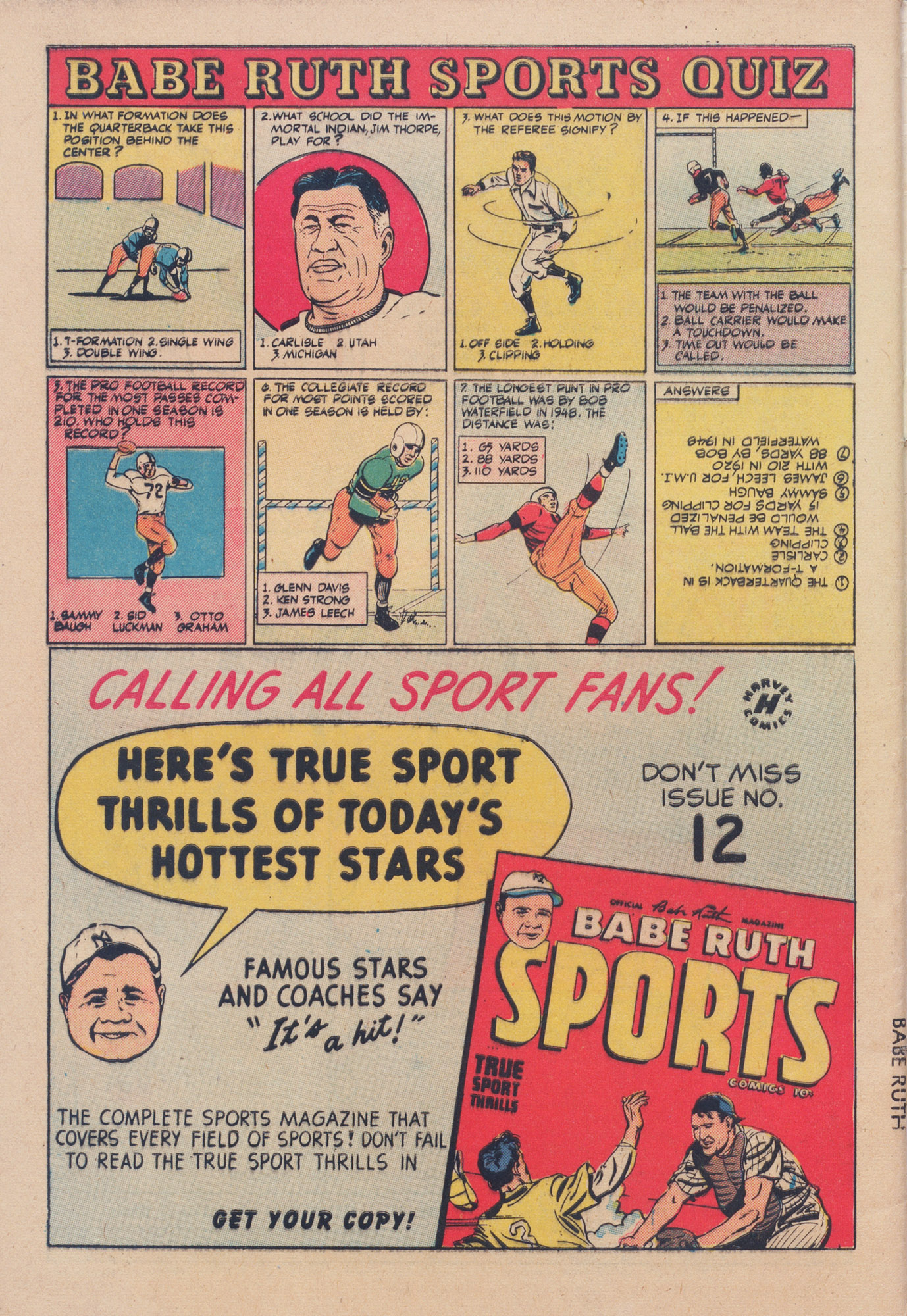 Read online Babe Ruth Sports Comics comic -  Issue #11 - 33