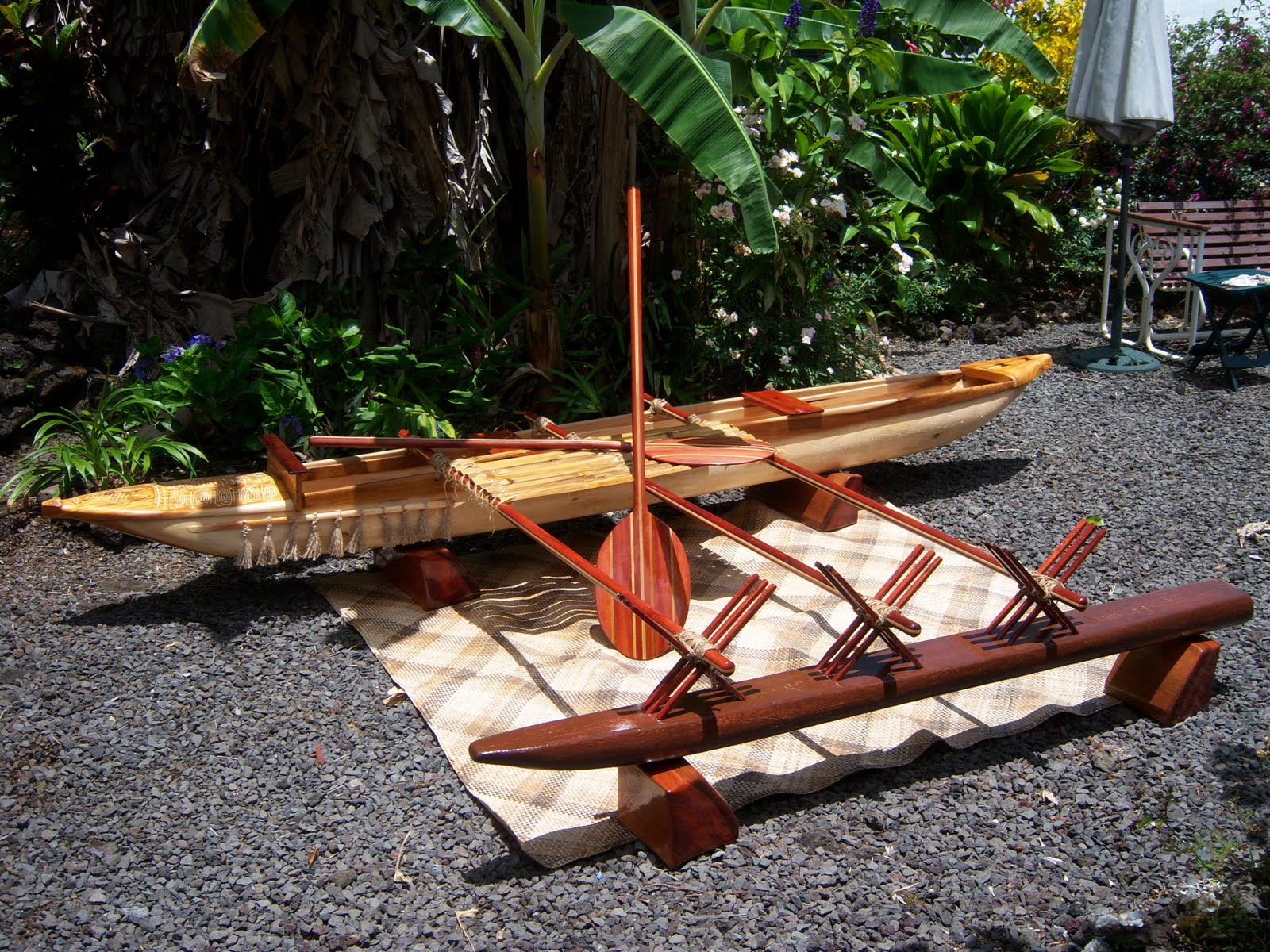 Traditional Outrigger, Dugout Canoe For Sale Hawaiian style wa'a with