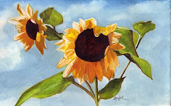 sunflowers watercolor painting arches pound inches paper
