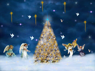 Free Christmas Angels Wallpaper