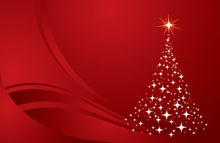 red Christmas tree wallpaper