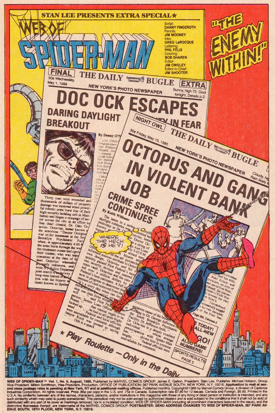Read online Web of Spider-Man (1985) comic -  Issue #5 - 2