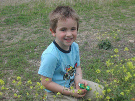 Cameron and the flowers at nature preserve