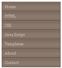 CSS Vertical Menu Tutorials